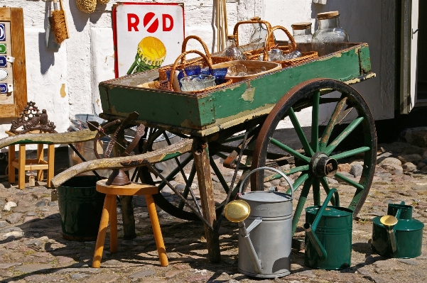 Architecture antique cart stool Photo