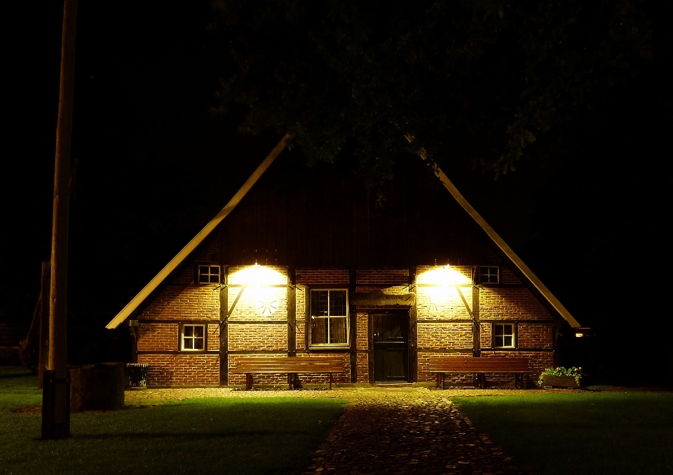 Light night house sunlight