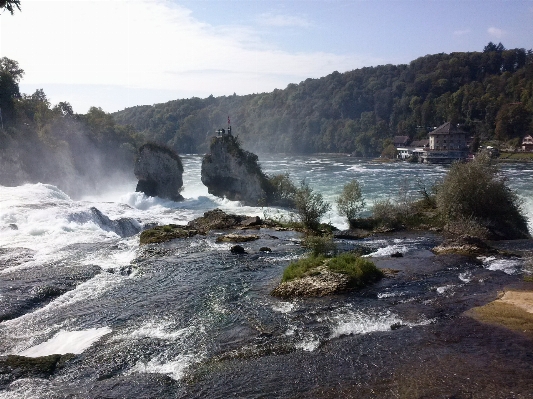 Sea coast rock waterfall Photo