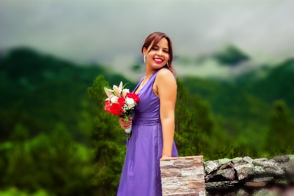 Landscape forest person sky Photo