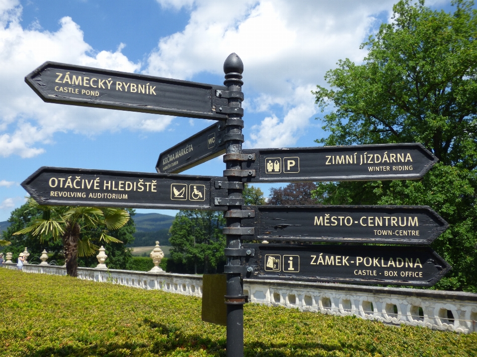 Trail highway advertising sign