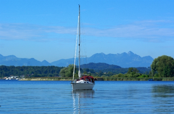 Landscape nature boat lake Photo