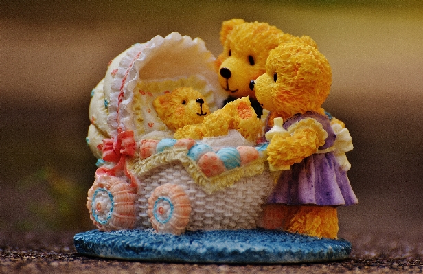 Cute bear decoration yellow Photo