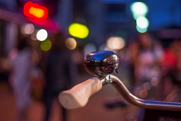 Bokeh people street bicycle Photo