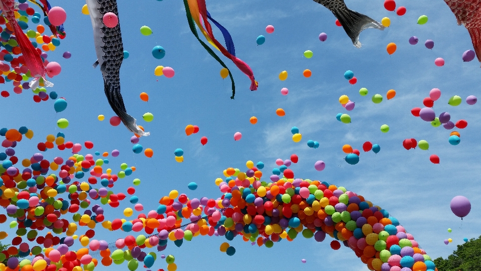 Cielo fiore palloncino mongolfiera