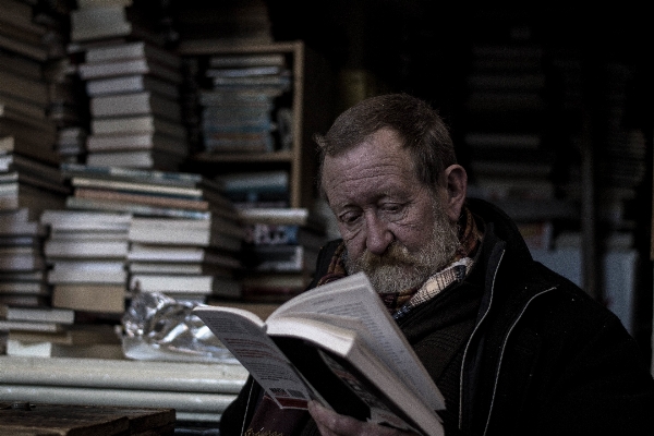 Man person reading solitude Photo