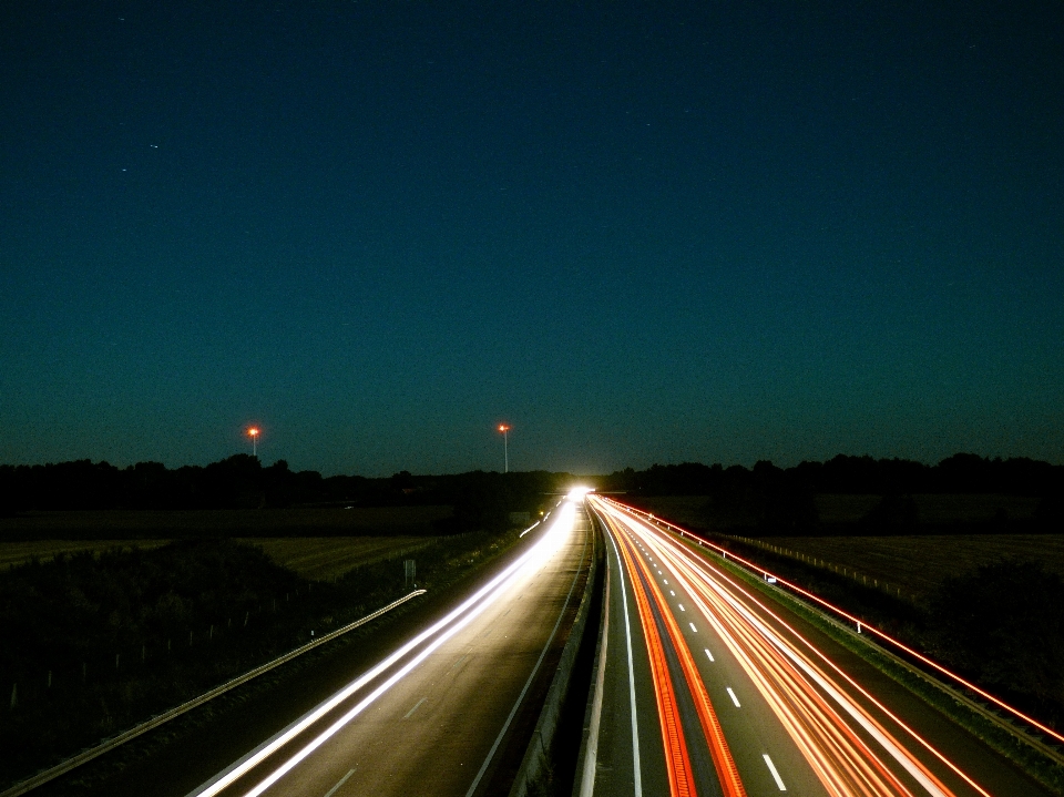 Landscape horizon light road