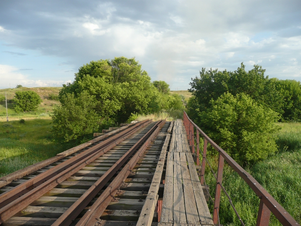 Piste chemin de fer pont transport