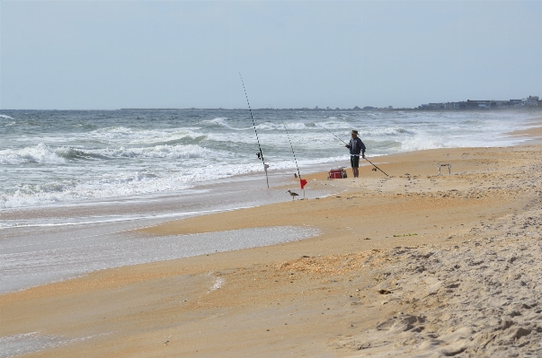 Man beach landscape sea Photo