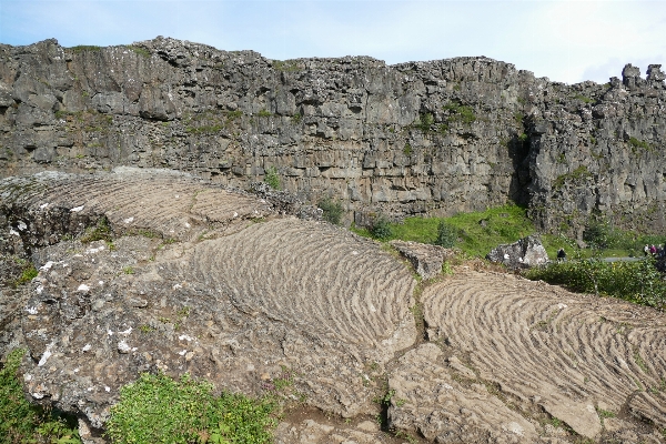 Landscape rock lake valley Photo