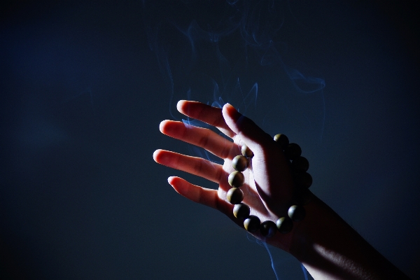 Hand light smoke finger Photo