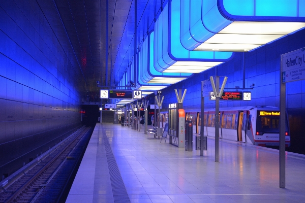 Light architecture night subway Photo