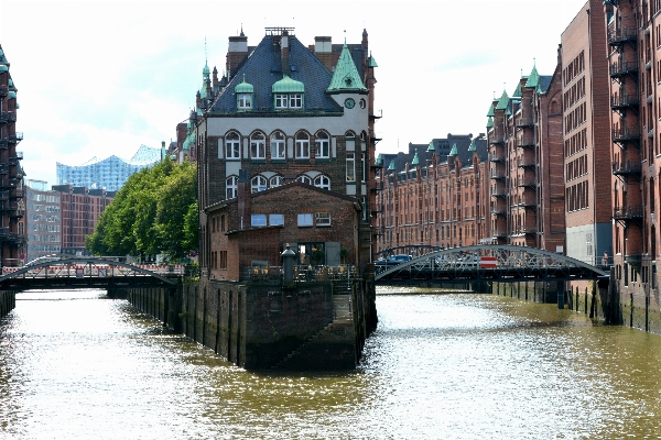 Foto Arsitektur kota bangunan sungai