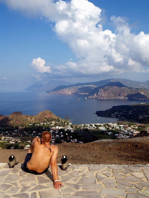 Watch man beach landscape