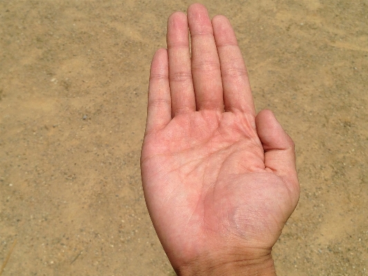 Hand screen man beach Photo