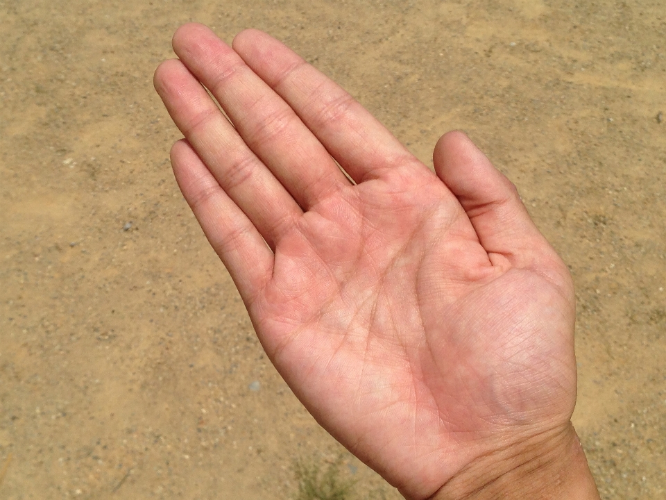 Hand screen man beach