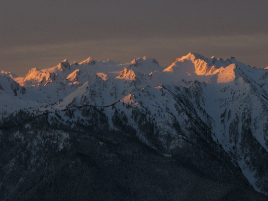 Landscape mountain snow cloud Photo