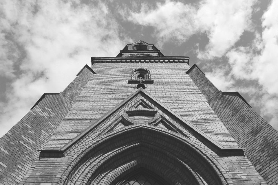 Black and white architecture sky building