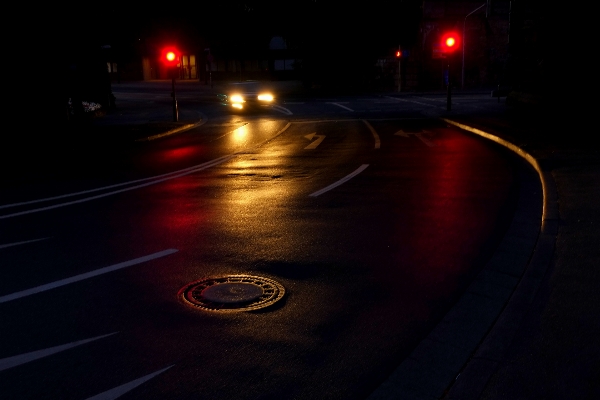 Light road traffic night Photo