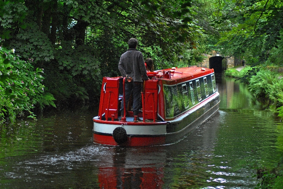 Landscape water boat bridge