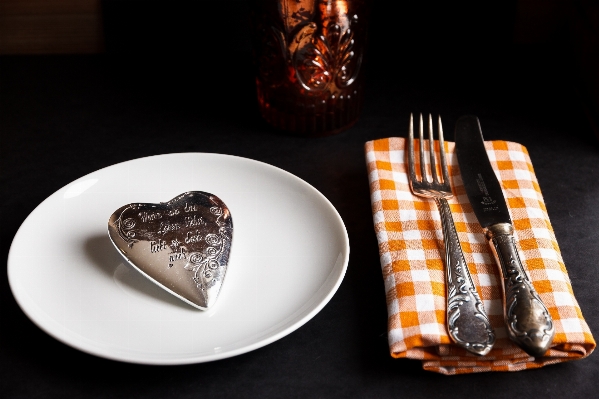 Table fork cutlery board Photo