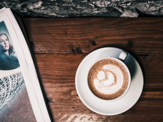 Book coffee reading newspaper Photo