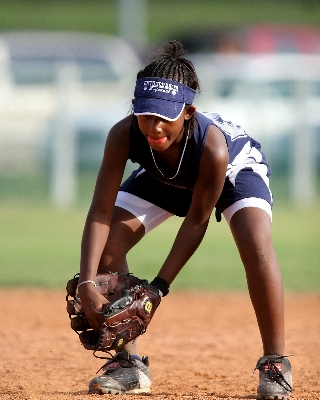 Girl baseball mitt glove Photo