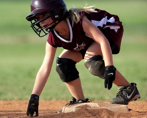 Girl baseball sport field Photo