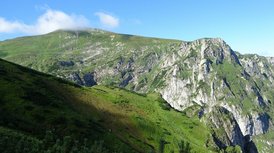 Landscape walking mountain trail