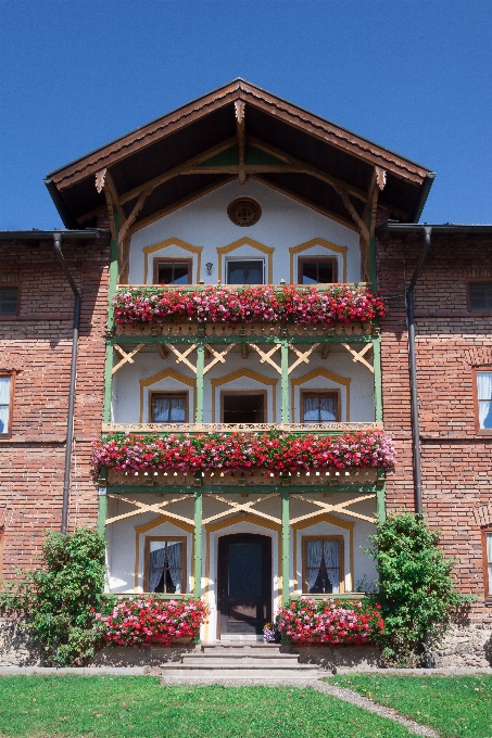 Architecture wood villa mansion