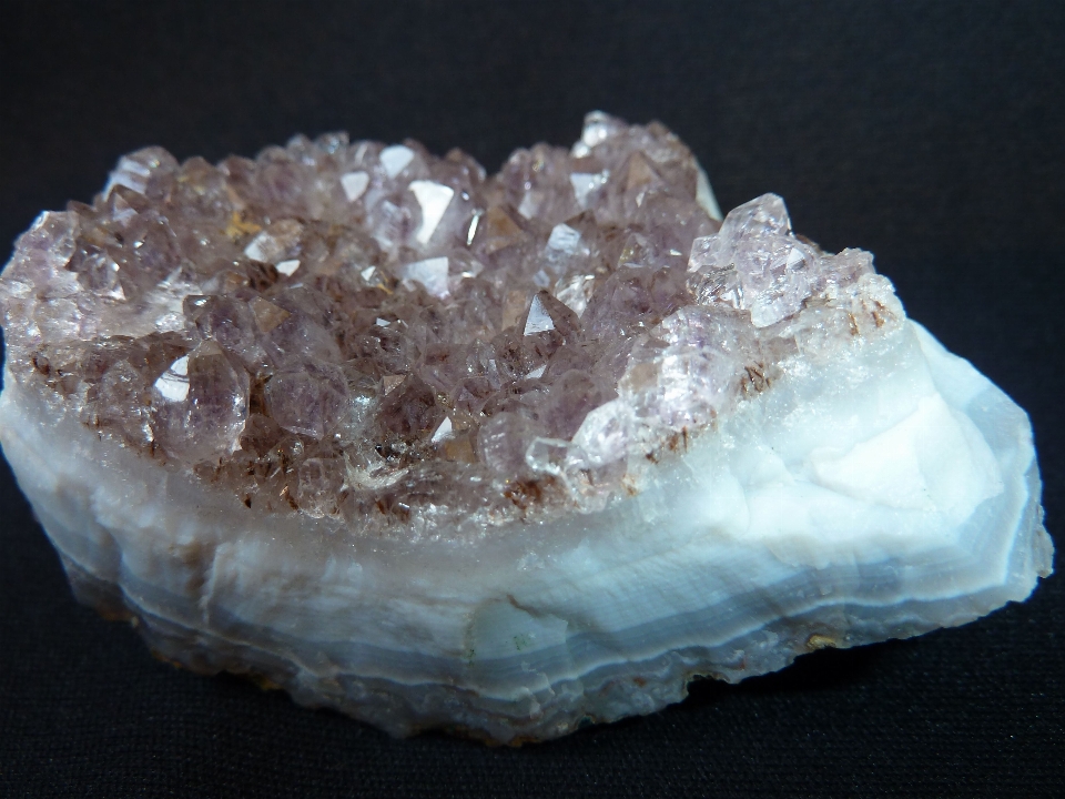 Nature white purple stone