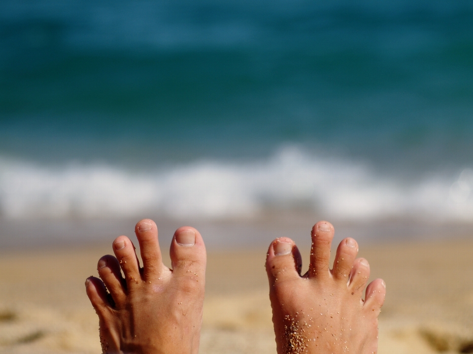 Hand beach sea outdoor