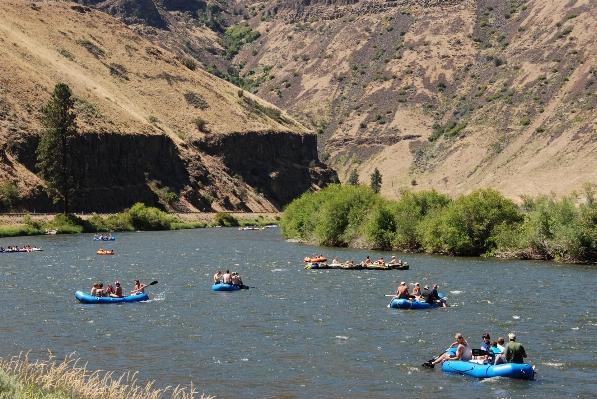 Boat desert river recreation Photo