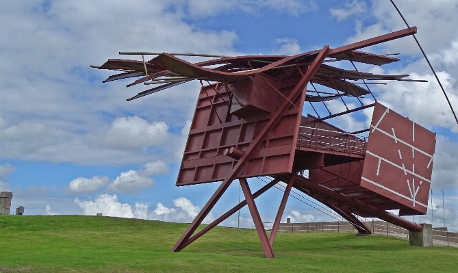 Windmühle wind gebäude stahl Foto