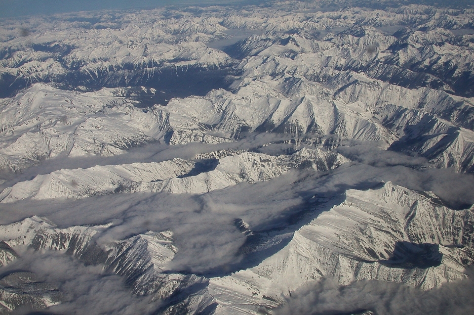 Paysage nature montagne neige