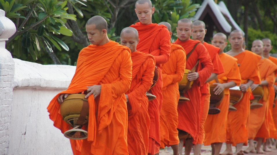 Person monk profession laos