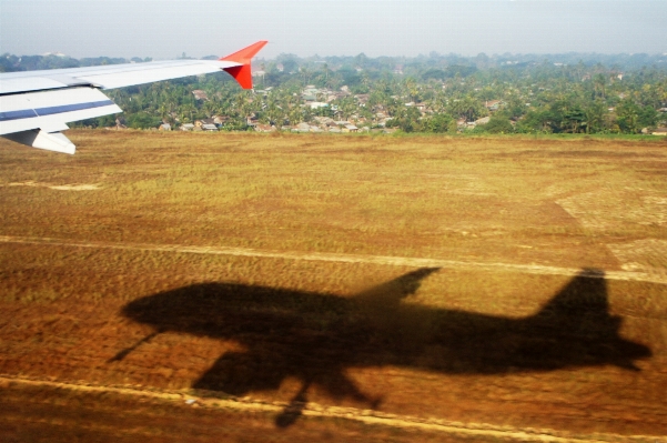 Foto Sayap bidang bandara pesawat terbang