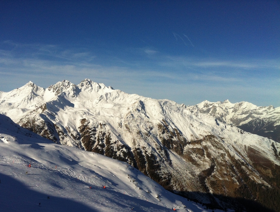 Paysage montagne neige hiver