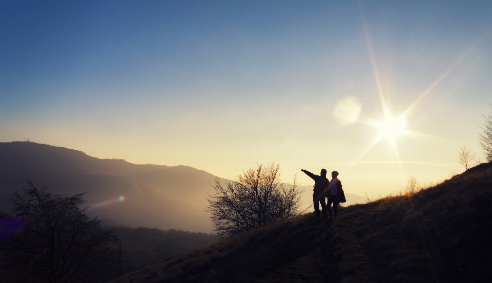 Man landscape nature horizon