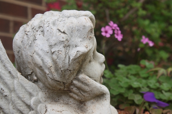 Rock flower monument thinking Photo