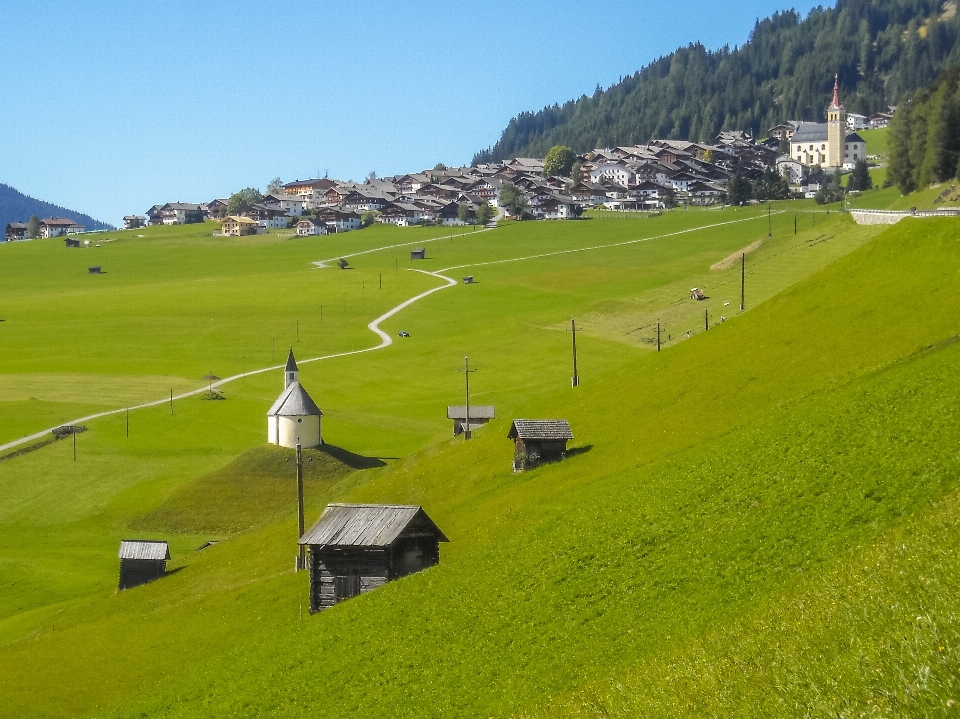 Paysage herbe montagne structure