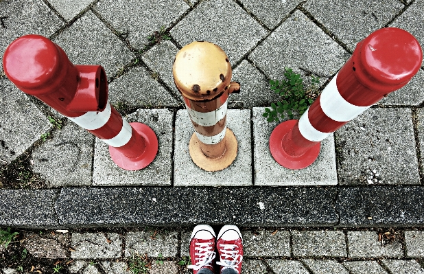 Traffic sidewalk feet number Photo