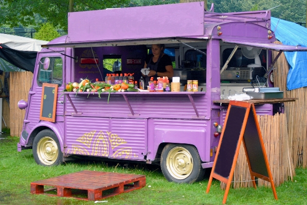 Car cart purple van Photo