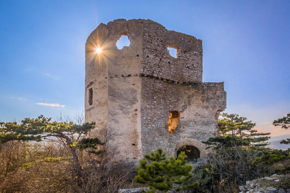 Ciel soleil bâtiment la tour