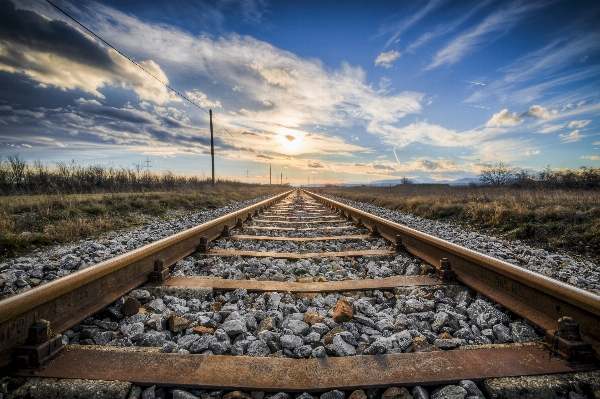 Landscape sky sun track Photo