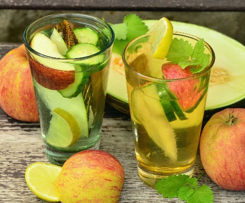 Apple water fruit glass Photo