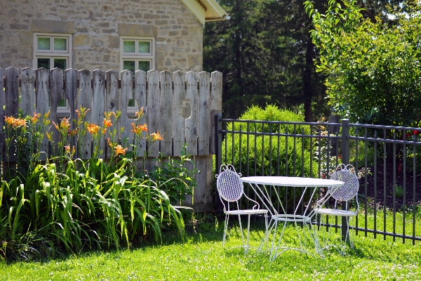 Table grass outdoor fence Photo