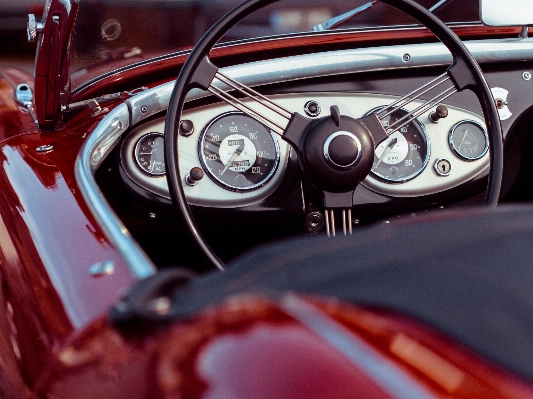 Car wheel red vehicle Photo