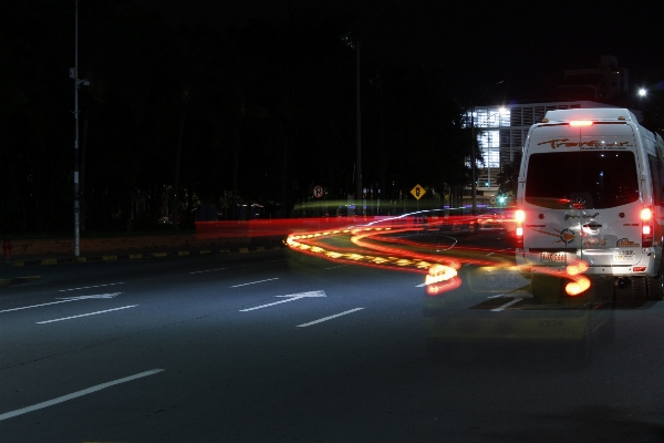 Light trail traffic night Photo