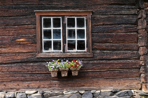 Wood house window old Photo